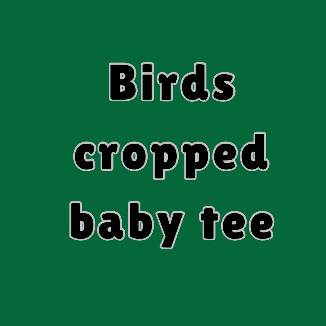 Birds cropped baby tee